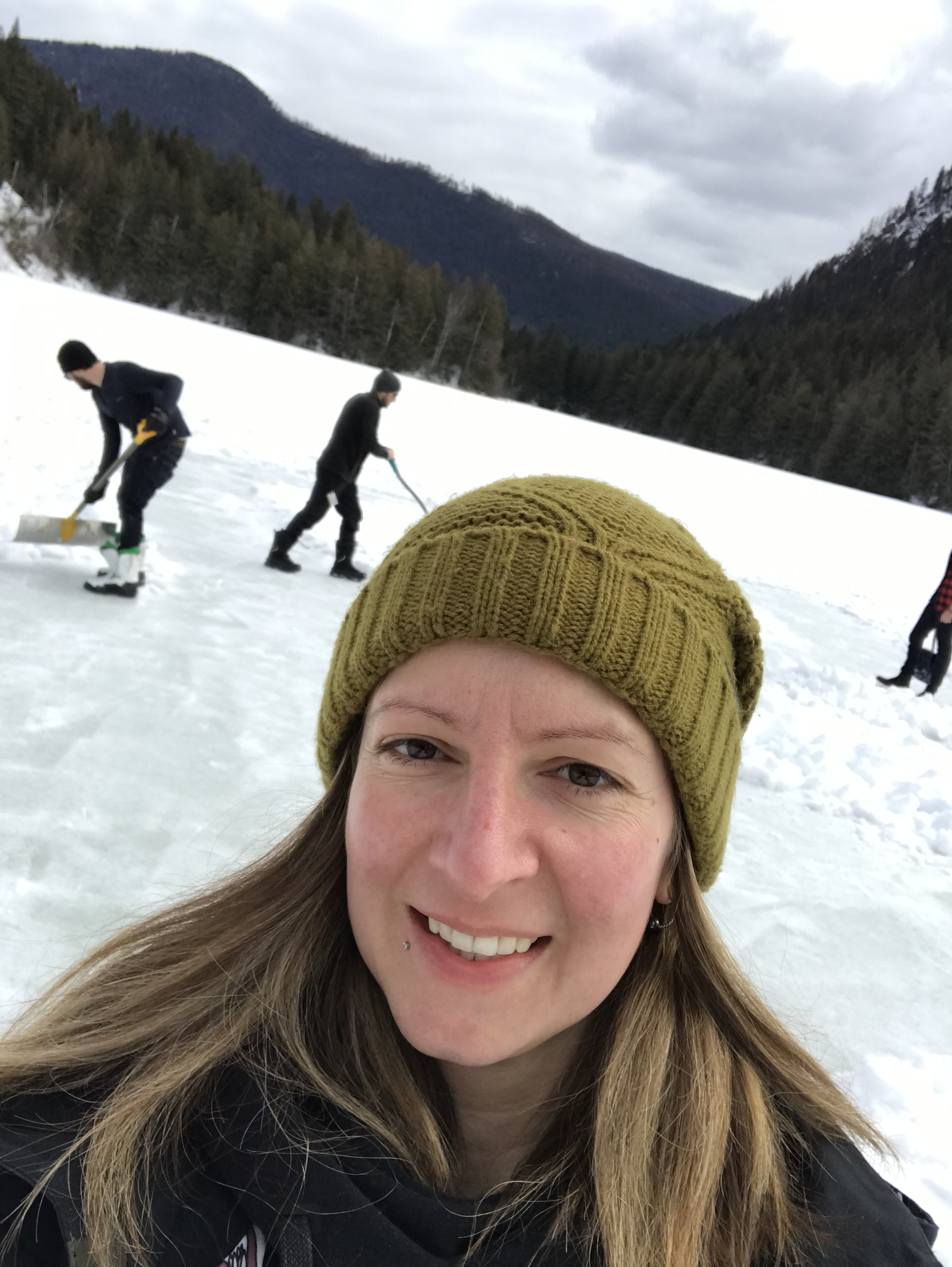 Lisa Deargle in the snow at Echo Lake